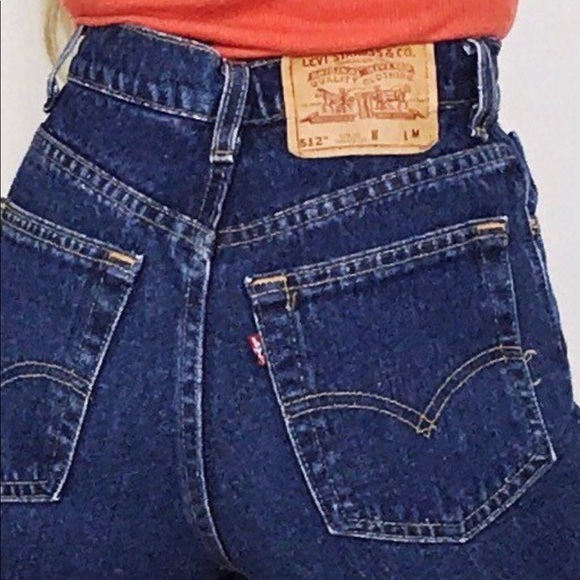 Levi's Denim - Vintage Dark Wash 512 Slim fit Tapered Mom Jeans